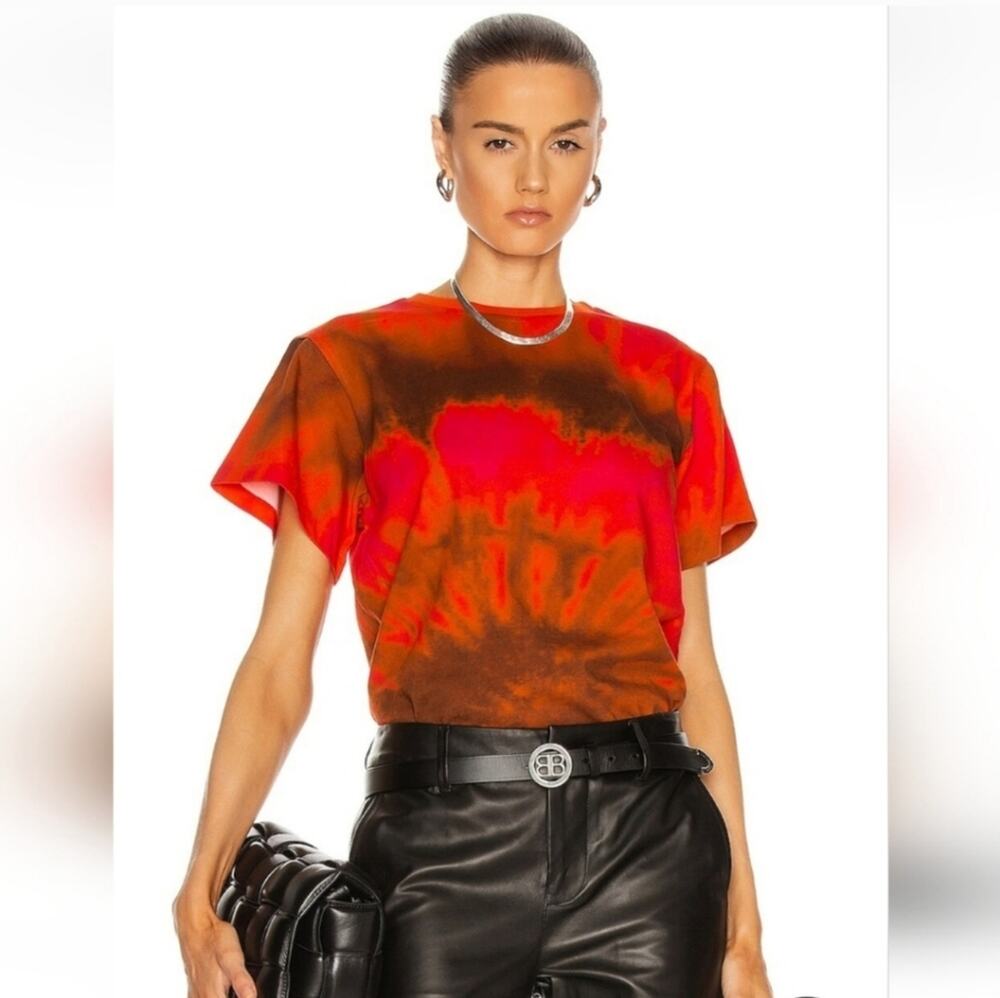 Retrofete Tie Dye T-Shirt in Sepia Orange Size XS NWT Short Sleeve